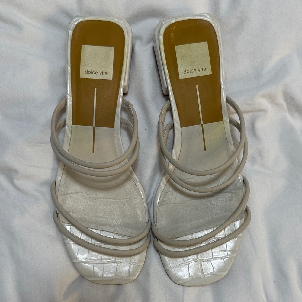Dolce Vita Cream Strappy Sandals
